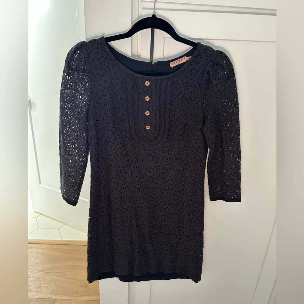 Juicy Couture Black Lace Shift Dress